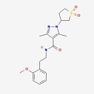 1-(1,1-dioxidotetrahydrothiophen-3-yl)-N-[2-(2-methoxyphenyl)ethyl]-3,5-dimethyl-1H-pyrazole-4-carboxamide