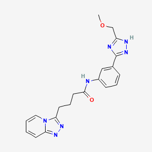 N-{3-[5-(methoxymethyl)-1H-1,2,4-triazol-3-yl]phenyl}-4-([1,2,4]triazolo[4,3-a]pyridin-3-yl)butanamide