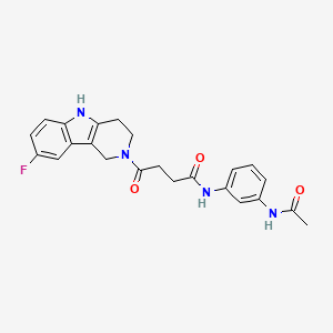 N-[3-(acetylamino)phenyl]-4-(8-fluoro-1,3,4,5-tetrahydro-2H-pyrido[4,3-b]indol-2-yl)-4-oxobutanamide