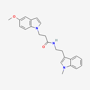 molecular formula C23H25N3O2 B10996112 3-(5-methoxy-1H-indol-1-yl)-N-[2-(1-methyl-1H-indol-3-yl)ethyl]propanamide 