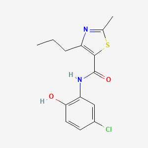 molecular formula C14H15ClN2O2S B10996118 N-(5-chloro-2-hydroxyphenyl)-2-methyl-4-propyl-1,3-thiazole-5-carboxamide 