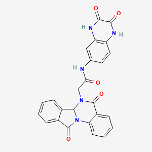 2-(5,11-dioxo-6a,11-dihydroisoindolo[2,1-a]quinazolin-6(5H)-yl)-N-(2,3-dioxo-1,2,3,4-tetrahydroquinoxalin-6-yl)acetamide