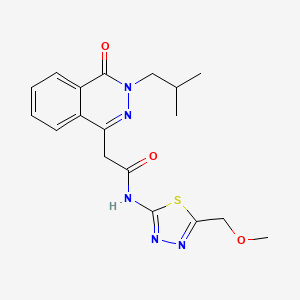 2-(3-isobutyl-4-oxo-3,4-dihydrophthalazin-1-yl)-N-(5-(methoxymethyl)-1,3,4-thiadiazol-2-yl)acetamide