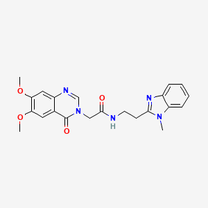 2-(6,7-dimethoxy-4-oxoquinazolin-3(4H)-yl)-N-[2-(1-methyl-1H-benzimidazol-2-yl)ethyl]acetamide