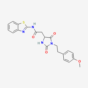 N-(1,3-benzothiazol-2-yl)-2-{1-[2-(4-methoxyphenyl)ethyl]-2,5-dioxoimidazolidin-4-yl}acetamide