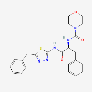 (E)-N-(5-benzyl-1,3,4-thiadiazol-2(3H)-ylidene)-Nalpha-(morpholin-4-ylcarbonyl)-L-phenylalaninamide