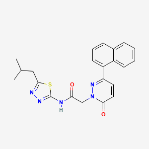 N-[(2E)-5-(2-methylpropyl)-1,3,4-thiadiazol-2(3H)-ylidene]-2-[3-(naphthalen-1-yl)-6-oxopyridazin-1(6H)-yl]acetamide