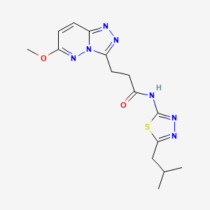 3-(6-methoxy[1,2,4]triazolo[4,3-b]pyridazin-3-yl)-N-[5-(2-methylpropyl)-1,3,4-thiadiazol-2-yl]propanamide