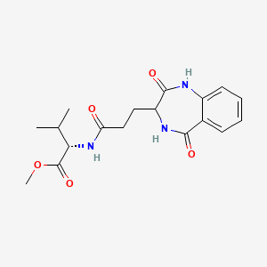 molecular formula C18H23N3O5 B10996179 methyl N-[3-(5-hydroxy-2-oxo-2,3-dihydro-1H-1,4-benzodiazepin-3-yl)propanoyl]-L-valinate 