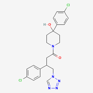 3-(4-chlorophenyl)-1-[4-(4-chlorophenyl)-4-hydroxypiperidin-1-yl]-4-(1H-tetrazol-1-yl)butan-1-one