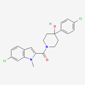 (6-chloro-1-methyl-1H-indol-2-yl)[4-(4-chlorophenyl)-4-hydroxypiperidin-1-yl]methanone