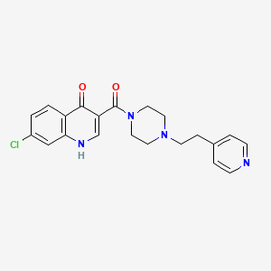 molecular formula C21H21ClN4O2 B10996224 (7-Chloro-4-hydroxyquinolin-3-yl){4-[2-(pyridin-4-yl)ethyl]piperazin-1-yl}methanone 