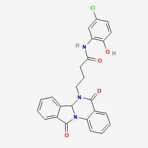 N-(5-chloro-2-hydroxyphenyl)-4-(5,11-dioxo-6a,11-dihydroisoindolo[2,1-a]quinazolin-6(5H)-yl)butanamide