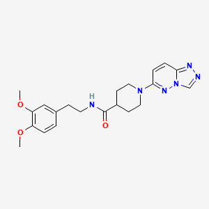 molecular formula C21H26N6O3 B10996232 N-[2-(3,4-dimethoxyphenyl)ethyl]-1-([1,2,4]triazolo[4,3-b]pyridazin-6-yl)piperidine-4-carboxamide 