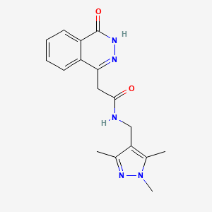 molecular formula C17H19N5O2 B10996248 2-(4-hydroxyphthalazin-1-yl)-N-[(1,3,5-trimethyl-1H-pyrazol-4-yl)methyl]acetamide 