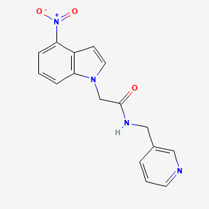 2-(4-nitro-1H-indol-1-yl)-N-(pyridin-3-ylmethyl)acetamide