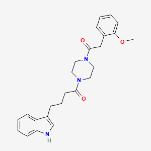 4-(1H-indol-3-yl)-1-{4-[(2-methoxyphenyl)acetyl]piperazin-1-yl}butan-1-one