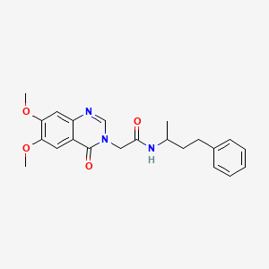 2-(6,7-dimethoxy-4-oxoquinazolin-3(4H)-yl)-N-(4-phenylbutan-2-yl)acetamide