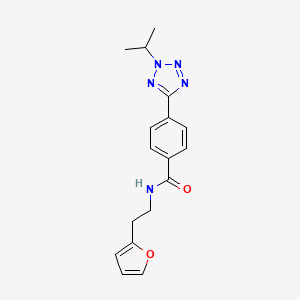 molecular formula C17H19N5O2 B10996290 N-[2-(furan-2-yl)ethyl]-4-[2-(propan-2-yl)-2H-tetrazol-5-yl]benzamide 