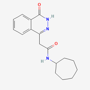 molecular formula C17H21N3O2 B10996291 N-cycloheptyl-2-(4-hydroxyphthalazin-1-yl)acetamide 