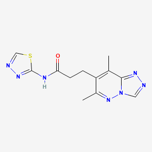 3-(6,8-dimethyl[1,2,4]triazolo[4,3-b]pyridazin-7-yl)-N-(1,3,4-thiadiazol-2-yl)propanamide