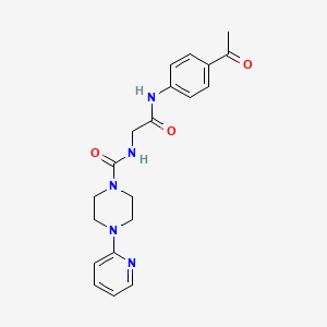 N-(2-((4-acetylphenyl)amino)-2-oxoethyl)-4-(pyridin-2-yl)piperazine-1-carboxamide