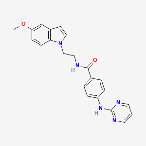 N-[2-(5-methoxy-1H-indol-1-yl)ethyl]-4-(pyrimidin-2-ylamino)benzamide