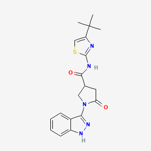 N-(4-(tert-butyl)thiazol-2-yl)-1-(1H-indazol-3-yl)-5-oxopyrrolidine-3-carboxamide