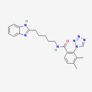 N-[5-(1H-benzimidazol-2-yl)pentyl]-3,4-dimethyl-2-(1H-tetrazol-1-yl)benzamide