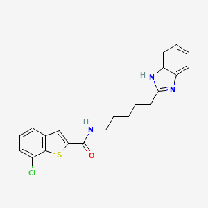 N-[5-(1H-benzimidazol-2-yl)pentyl]-7-chloro-1-benzothiophene-2-carboxamide