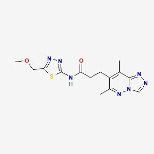 3-(6,8-dimethyl[1,2,4]triazolo[4,3-b]pyridazin-7-yl)-N-[5-(methoxymethyl)-1,3,4-thiadiazol-2-yl]propanamide