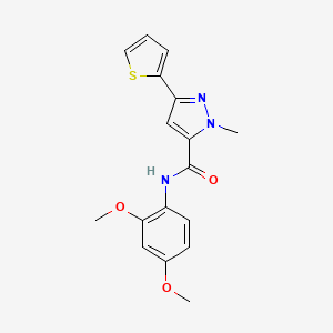 N-(2,4-dimethoxyphenyl)-1-methyl-3-(thiophen-2-yl)-1H-pyrazole-5-carboxamide