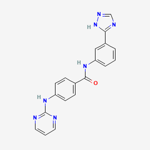 molecular formula C19H15N7O B10996405 4-(pyrimidin-2-ylamino)-N-[3-(1H-1,2,4-triazol-3-yl)phenyl]benzamide 