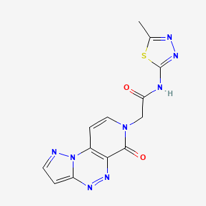 N-(5-methyl-1,3,4-thiadiazol-2-yl)-2-(6-oxopyrazolo[5,1-c]pyrido[4,3-e][1,2,4]triazin-7(6H)-yl)acetamide