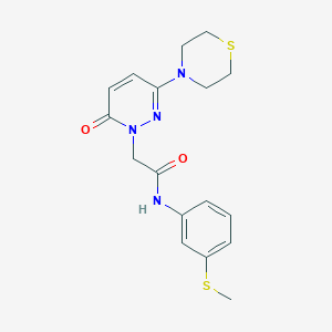 molecular formula C17H20N4O2S2 B10996414 N-[3-(methylsulfanyl)phenyl]-2-[6-oxo-3-(thiomorpholin-4-yl)pyridazin-1(6H)-yl]acetamide 