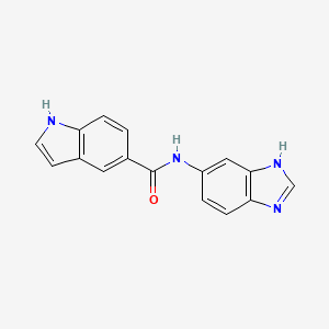 molecular formula C16H12N4O B10996441 N-(1H-benzimidazol-6-yl)-1H-indole-5-carboxamide 