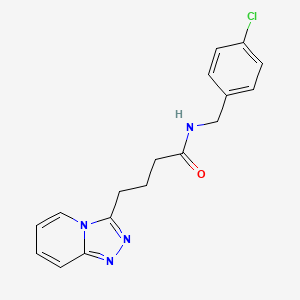 4-([1,2,4]triazolo[4,3-a]pyridin-3-yl)-N-(4-chlorobenzyl)butanamide