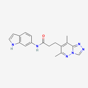 3-(6,8-dimethyl[1,2,4]triazolo[4,3-b]pyridazin-7-yl)-N-(1H-indol-6-yl)propanamide