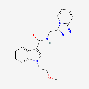 molecular formula C19H19N5O2 B10996467 1-(2-methoxyethyl)-N-([1,2,4]triazolo[4,3-a]pyridin-3-ylmethyl)-1H-indole-3-carboxamide 