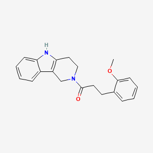 3-(2-methoxyphenyl)-1-{1H,2H,3H,4H,5H-pyrido[4,3-b]indol-2-yl}propan-1-one