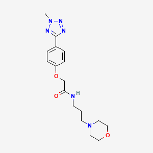 molecular formula C17H24N6O3 B10996490 2-[4-(2-methyl-2H-tetrazol-5-yl)phenoxy]-N-[3-(morpholin-4-yl)propyl]acetamide 