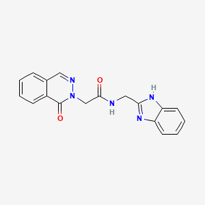 molecular formula C18H15N5O2 B10996495 N-(1H-benzimidazol-2-ylmethyl)-2-(1-oxophthalazin-2(1H)-yl)acetamide 