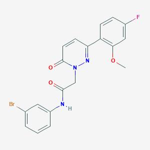 molecular formula C19H15BrFN3O3 B10996540 N-(3-bromophenyl)-2-[3-(4-fluoro-2-methoxyphenyl)-6-oxopyridazin-1(6H)-yl]acetamide 