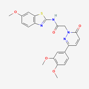 2-[3-(3,4-dimethoxyphenyl)-6-oxopyridazin-1(6H)-yl]-N-[(2Z)-6-methoxy-1,3-benzothiazol-2(3H)-ylidene]acetamide