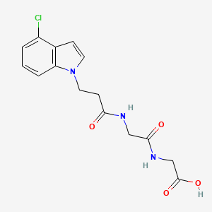 molecular formula C15H16ClN3O4 B10996588 N-[3-(4-chloro-1H-indol-1-yl)propanoyl]glycylglycine 