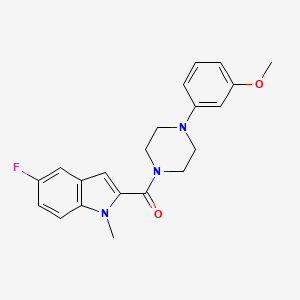 molecular formula C21H22FN3O2 B10996594 (5-fluoro-1-methyl-1H-indol-2-yl)[4-(3-methoxyphenyl)piperazin-1-yl]methanone 