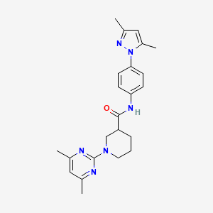 N-[4-(3,5-dimethyl-1H-pyrazol-1-yl)phenyl]-1-(4,6-dimethylpyrimidin-2-yl)piperidine-3-carboxamide