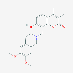 8-[(6,7-dimethoxy-3,4-dihydroisoquinolin-2(1H)-yl)methyl]-7-hydroxy-3,4-dimethyl-2H-chromen-2-one