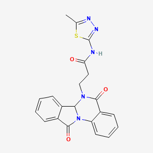 3-(5,11-dioxo-6a,11-dihydroisoindolo[2,1-a]quinazolin-6(5H)-yl)-N-(5-methyl-1,3,4-thiadiazol-2-yl)propanamide