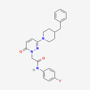 2-(3-(4-benzylpiperidin-1-yl)-6-oxopyridazin-1(6H)-yl)-N-(4-fluorophenyl)acetamide